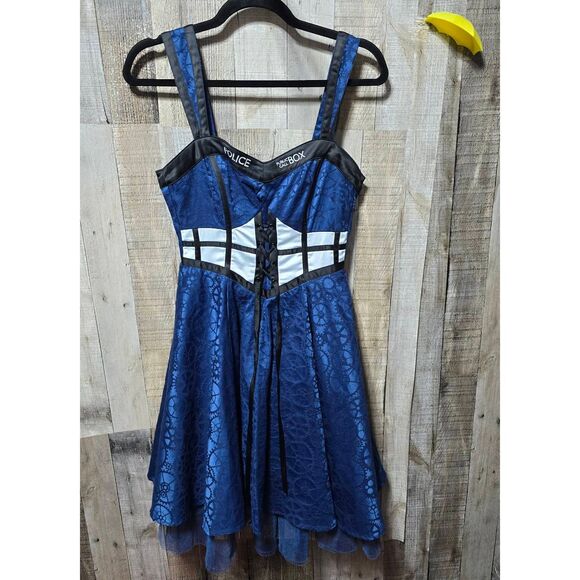 Dr Who TARDIS Dress Cosplay Costume Halloween Fit and Flare - Picture 2 of 6